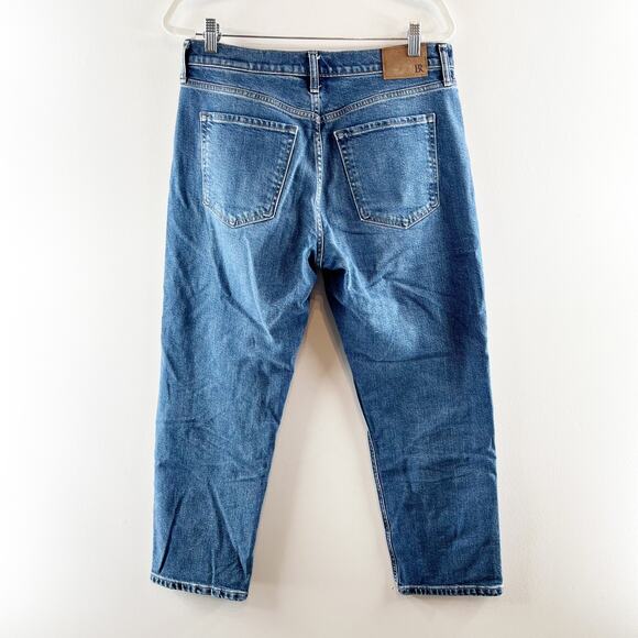 Banana Republic High Rise Button Fly Straight Leg Jeans Blue 30 Petite - Picture 8 of 12